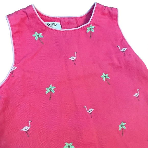 Vintage OshKosh Denim Beach Embroidered Dress with Bloomers 24 Months - Picture 3 of 5